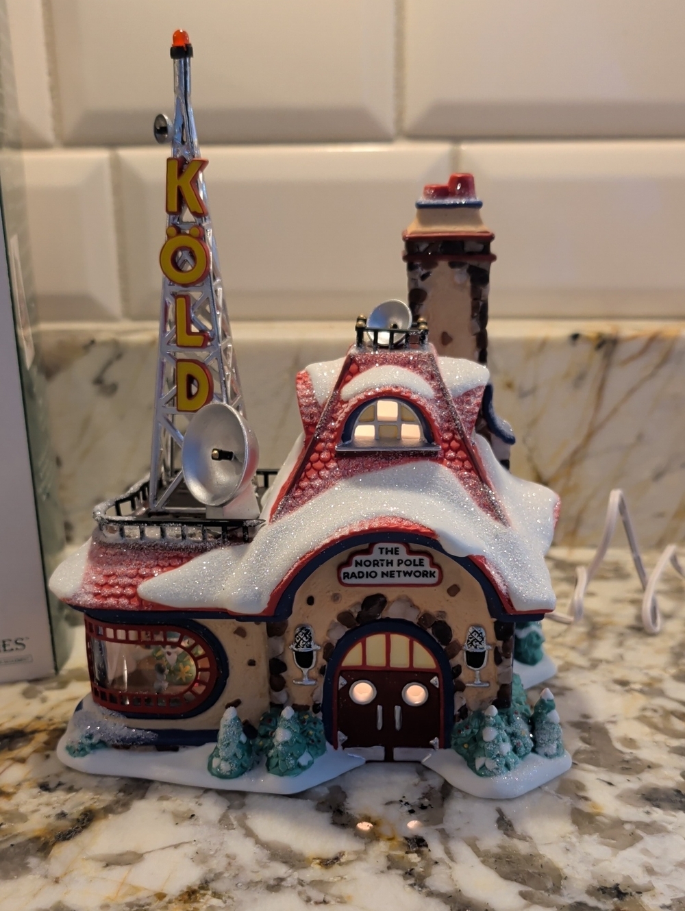 Department 56 North Pole Series "KOLD Radio" Lighted Christmas Village Building